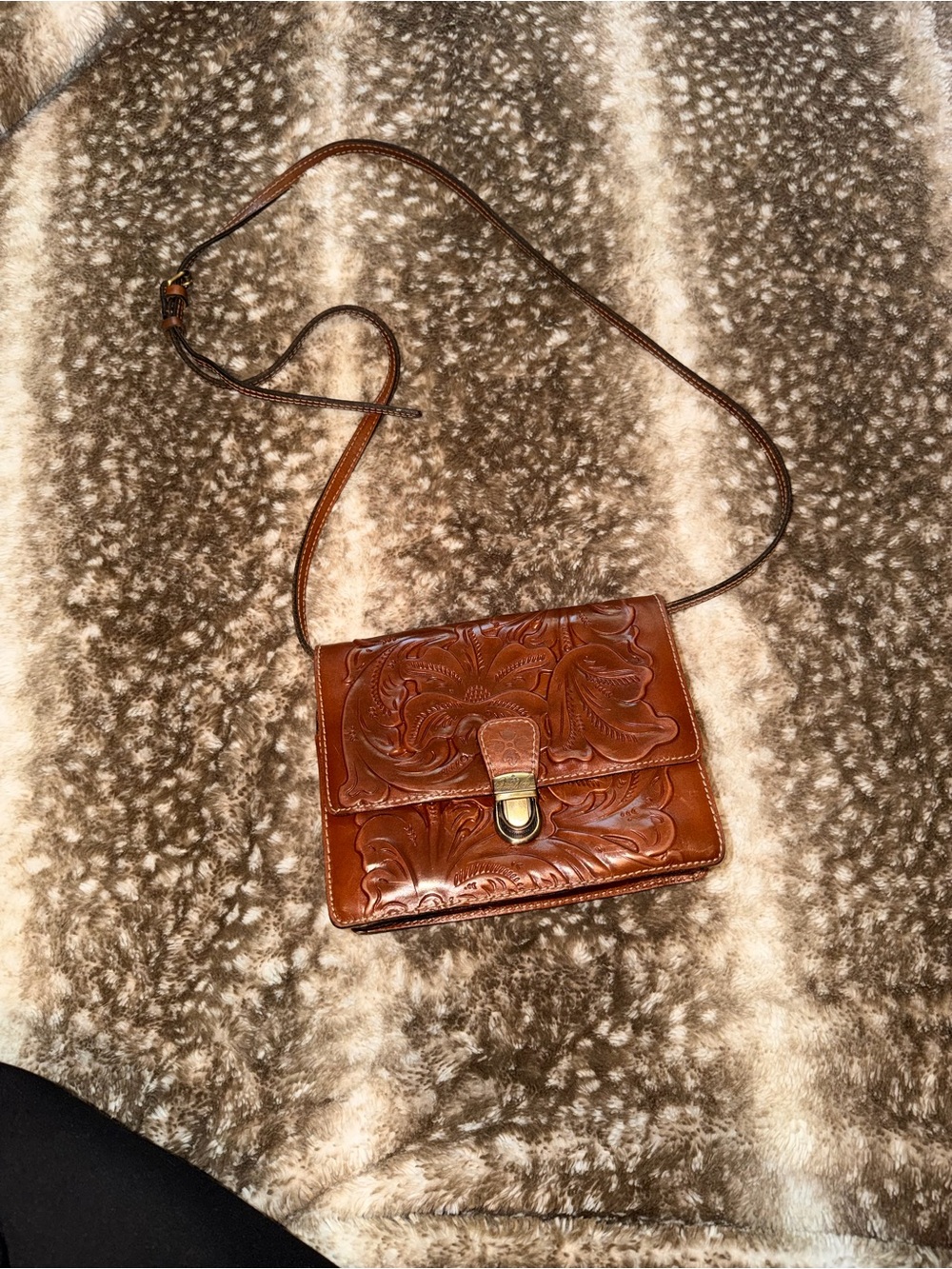 Patricia Nash Leather Crossbody Bag - Brown